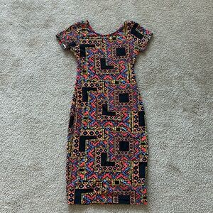 WAYF bodycon dress in tribal print